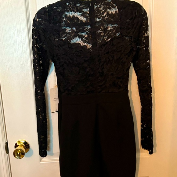 BLASHE BLACK MINI DRESS Lace and cotton - Picture 7 of 8